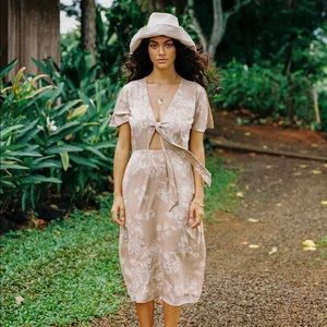 NWT Yireh Cleo Dress - Watercolor Nude